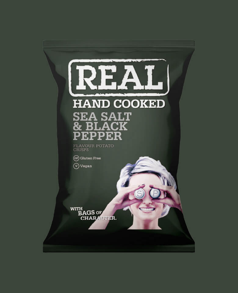 REAL Hand Cooked Sea Salt & Black Pepper